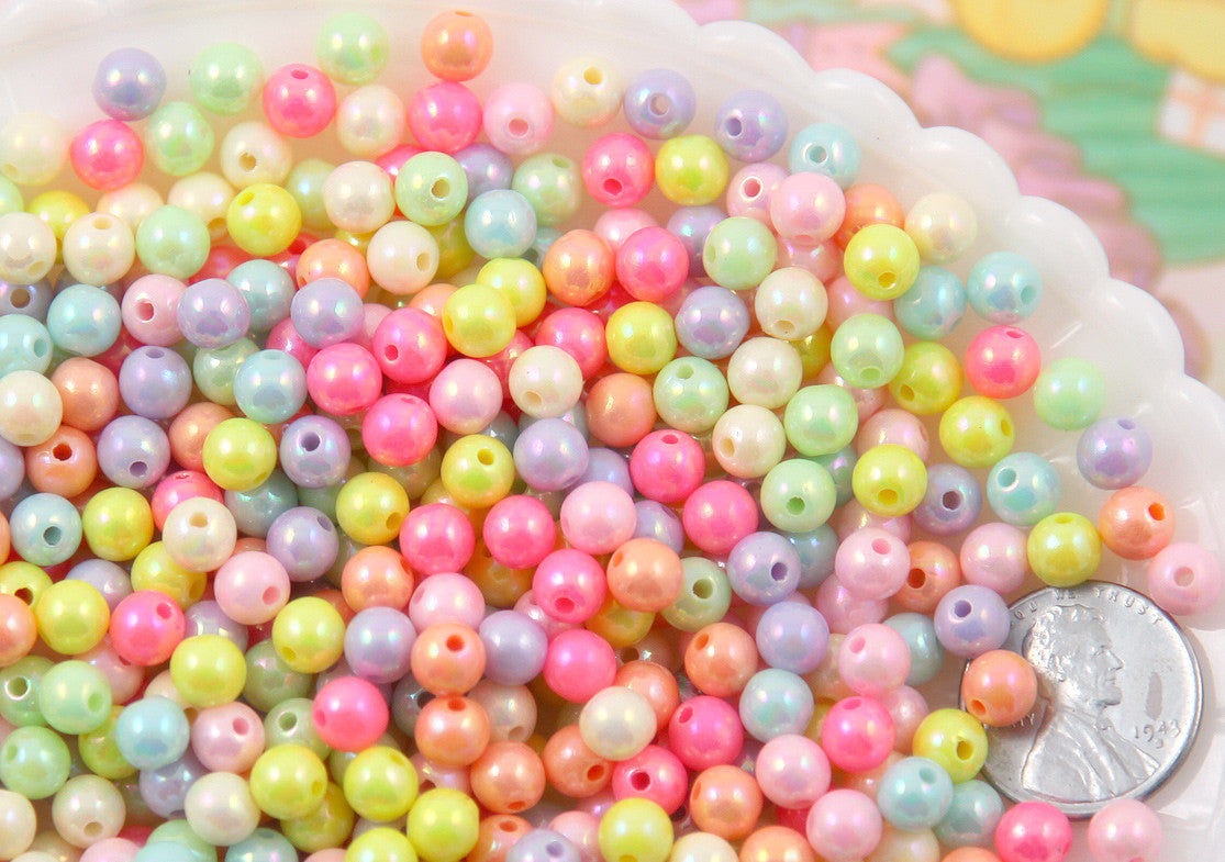6 Ounce Beautiful Beads Fairy Lights Iridescent Pearls