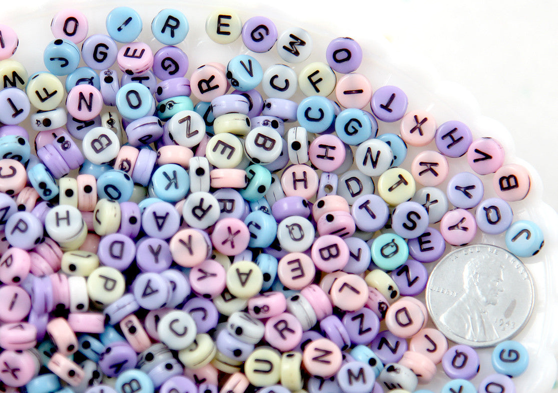 Gold Letter Beads Alphabet Beads Assorted Beads Acrylic Beads