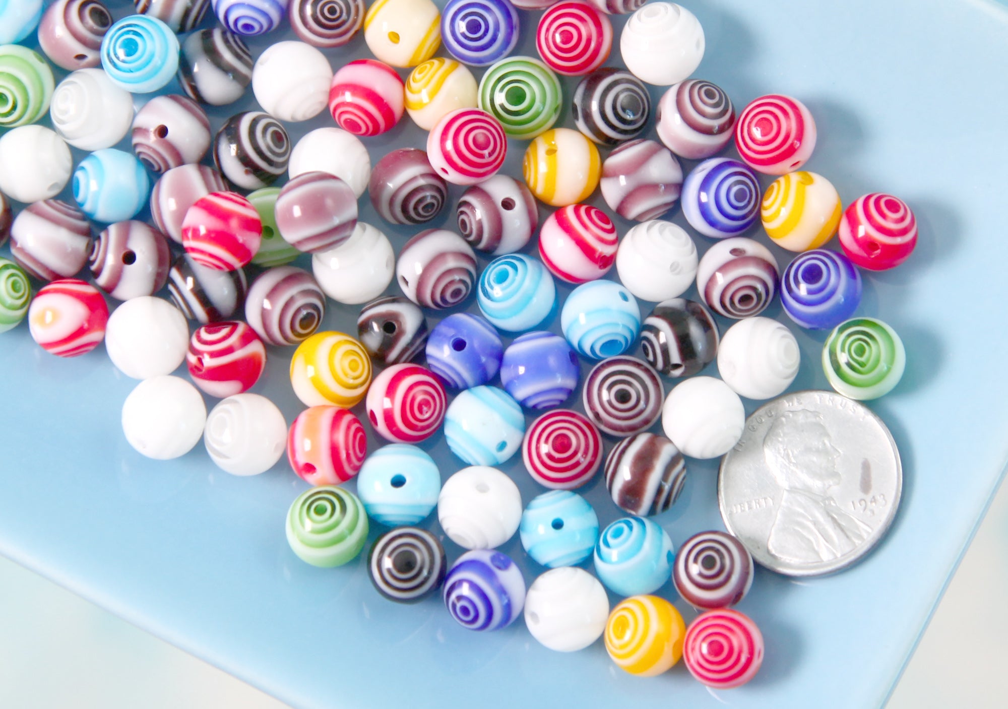 Pastel Beads - 8mm Beautiful Bright Pastel Small Round Shape Acrylic or  Resin Beads - 200 pcs set