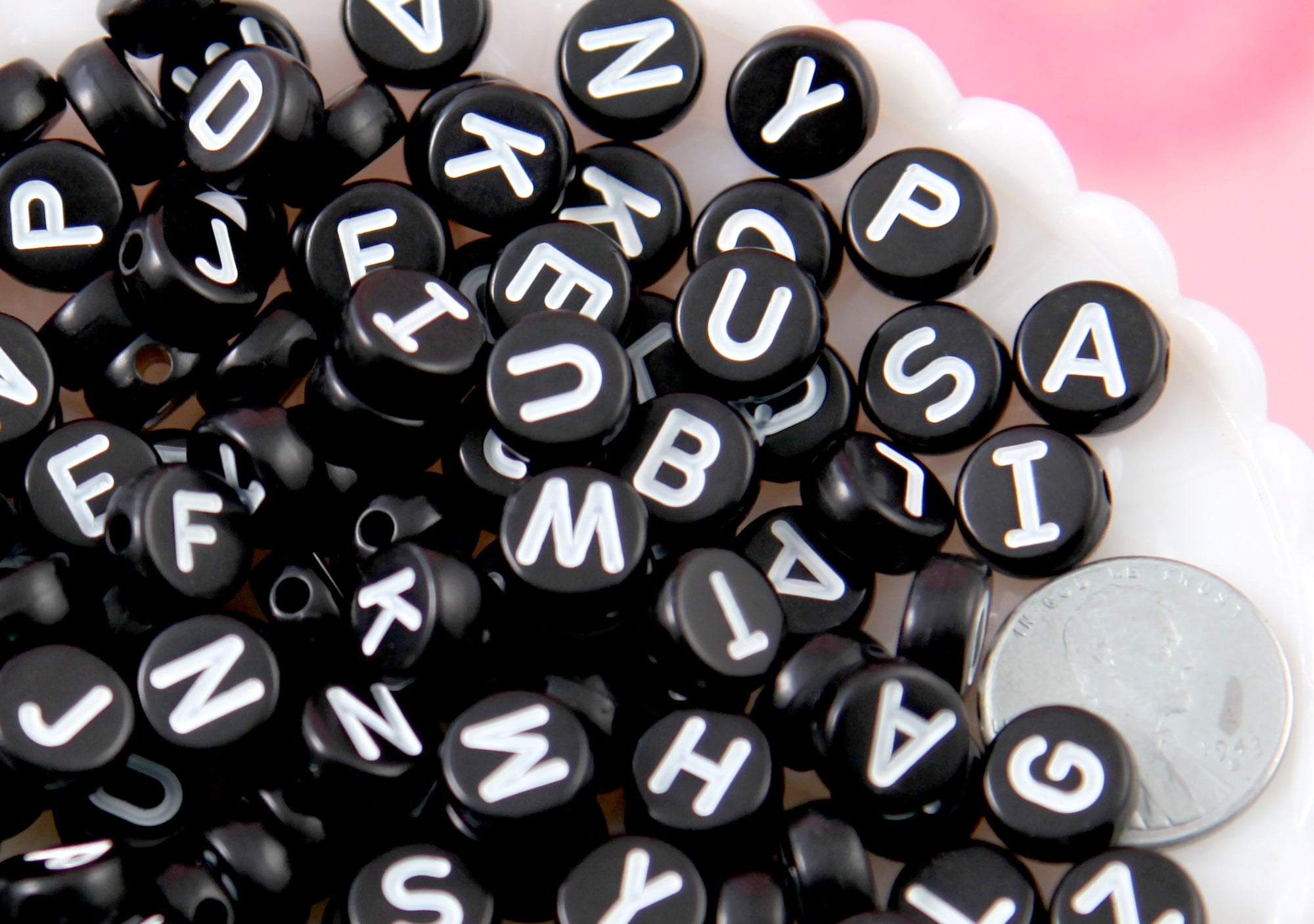 Big Letter Beads - 10mm Large Glitter Translucent Alphabet Acrylic or –  Delish Beads