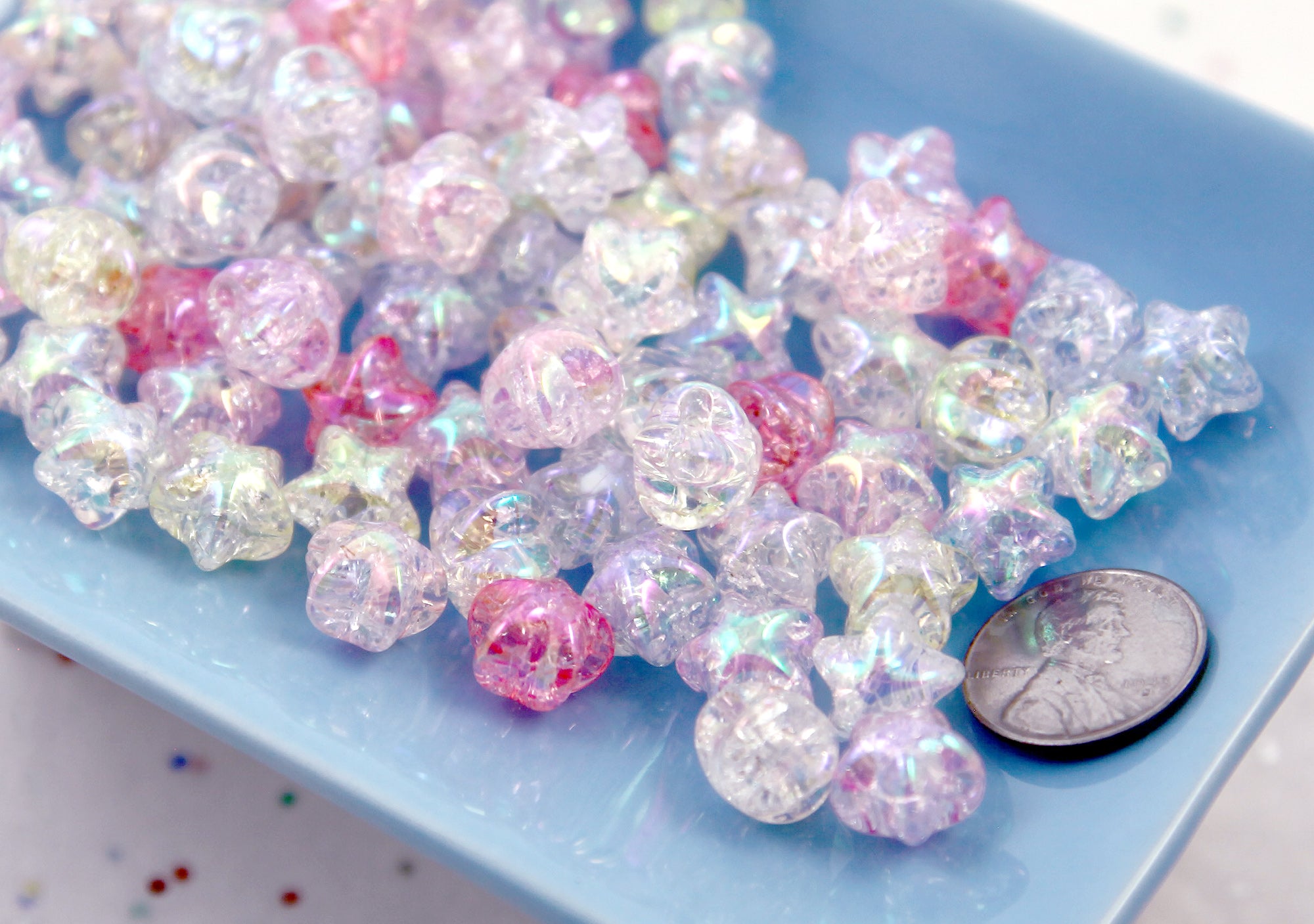 Brighton Galazy Pastel Crystal Beads Spacers 2024 Lot of 3