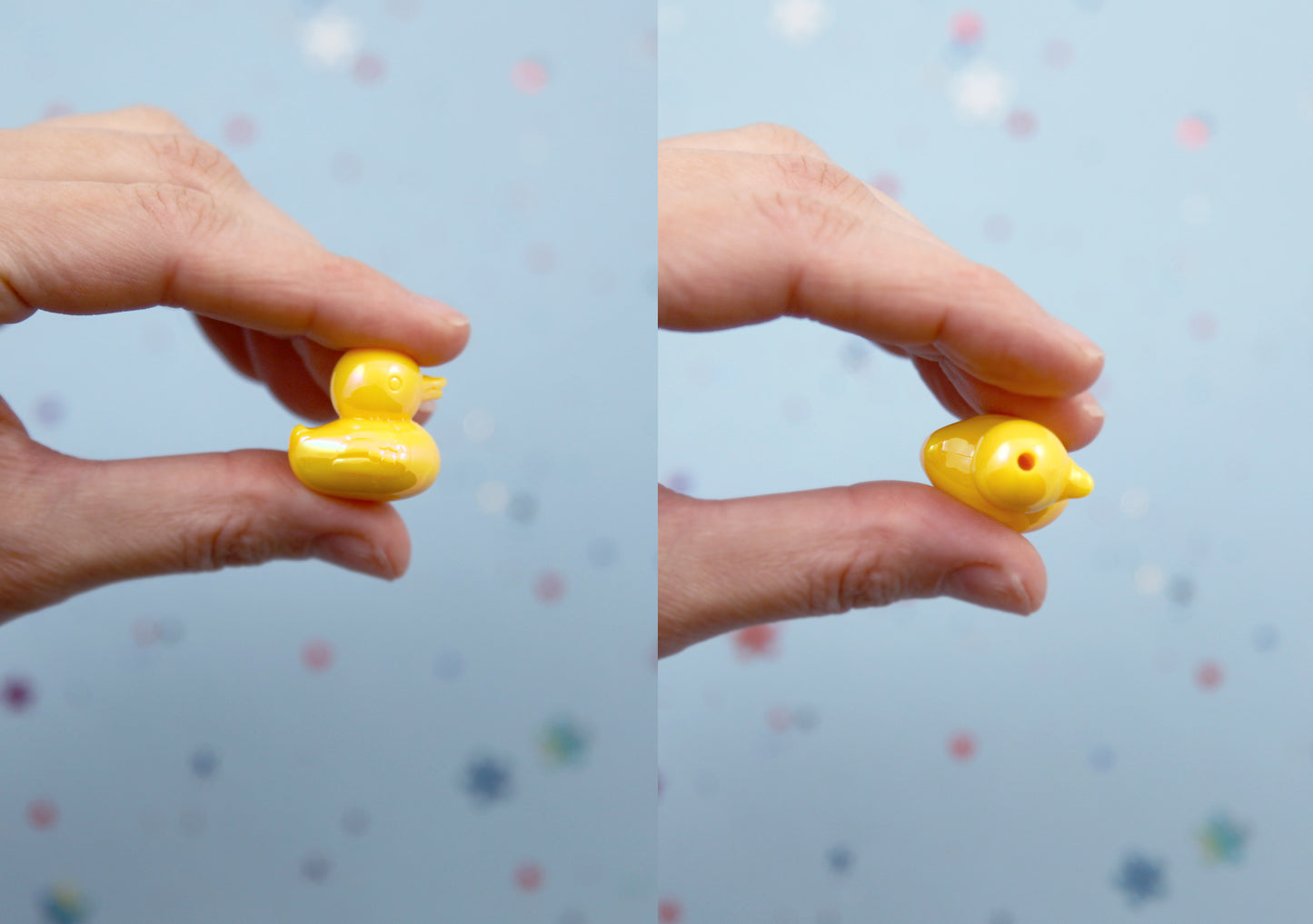 Rubber Duckie Shaped Beads - 22mm Yellow Duck Resin or Acrylic Beads - 6 pc set