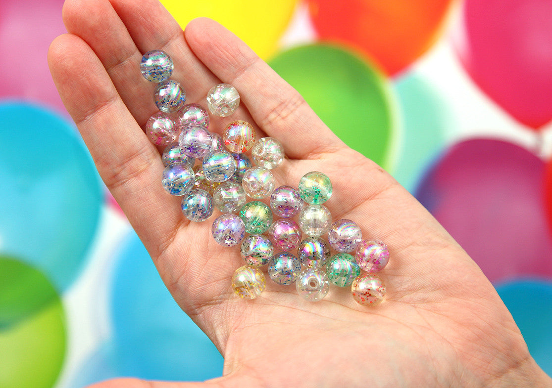 10 Perles en Acrylique 10mm Transparent - Mercerie Center