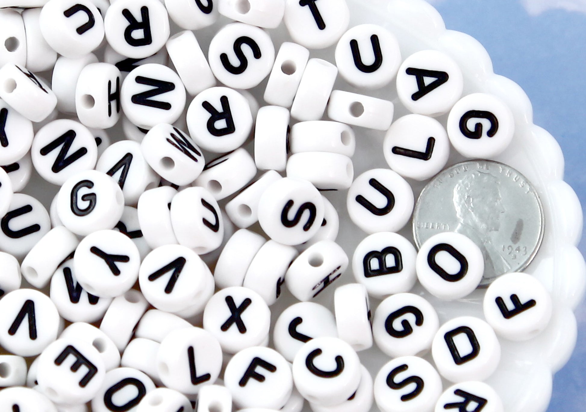 Plastic Beads Alphabet Isolated On A White Background Stock Photo -  Download Image Now - iStock