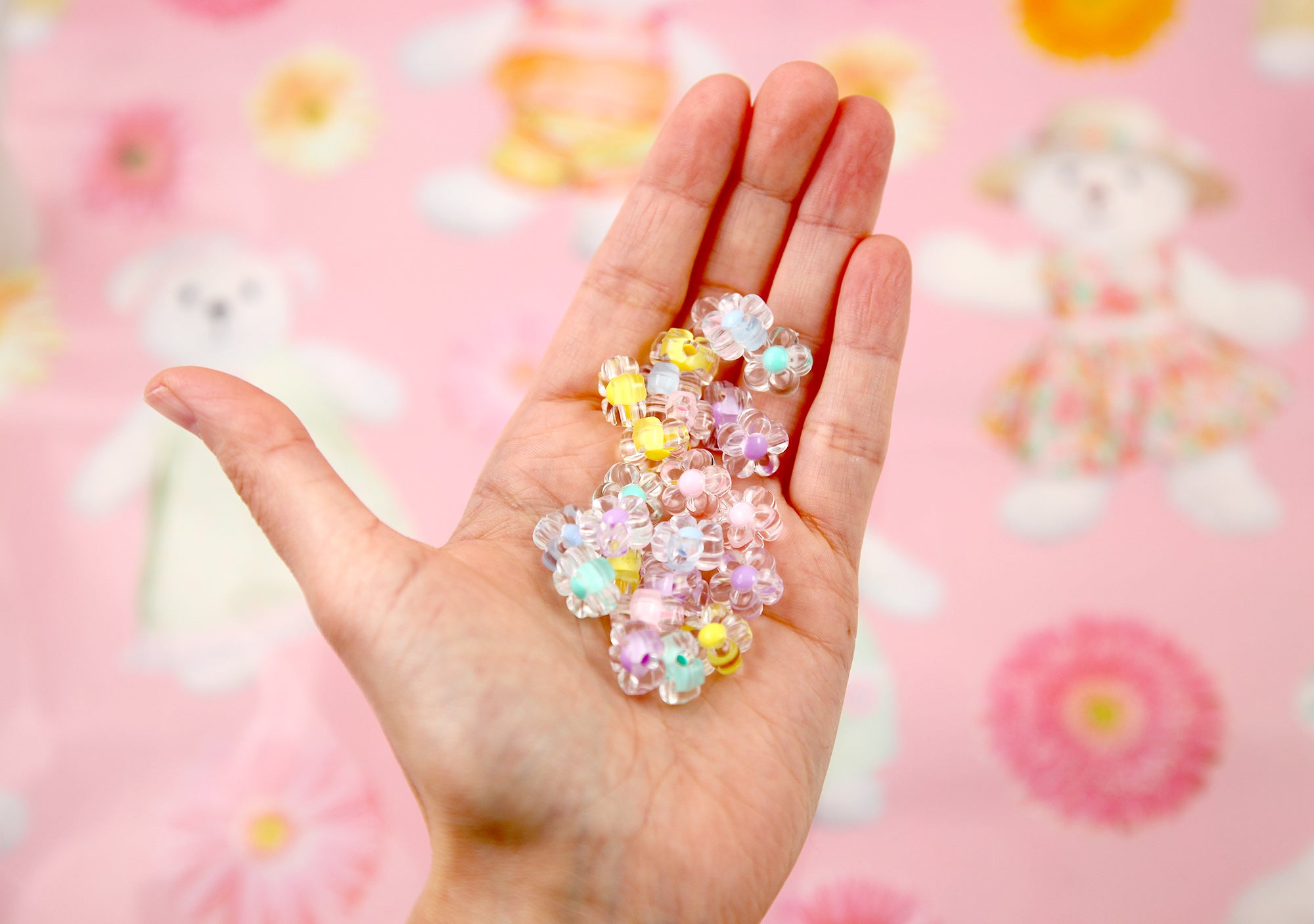 Resin clearance flower beads