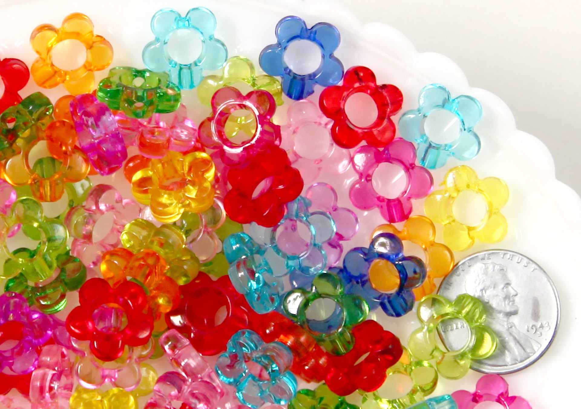 Opaque Acrylic Flower Beads, Sunflower, Mixed Color, 23.5x21.5x5mm, Hole:  2mm