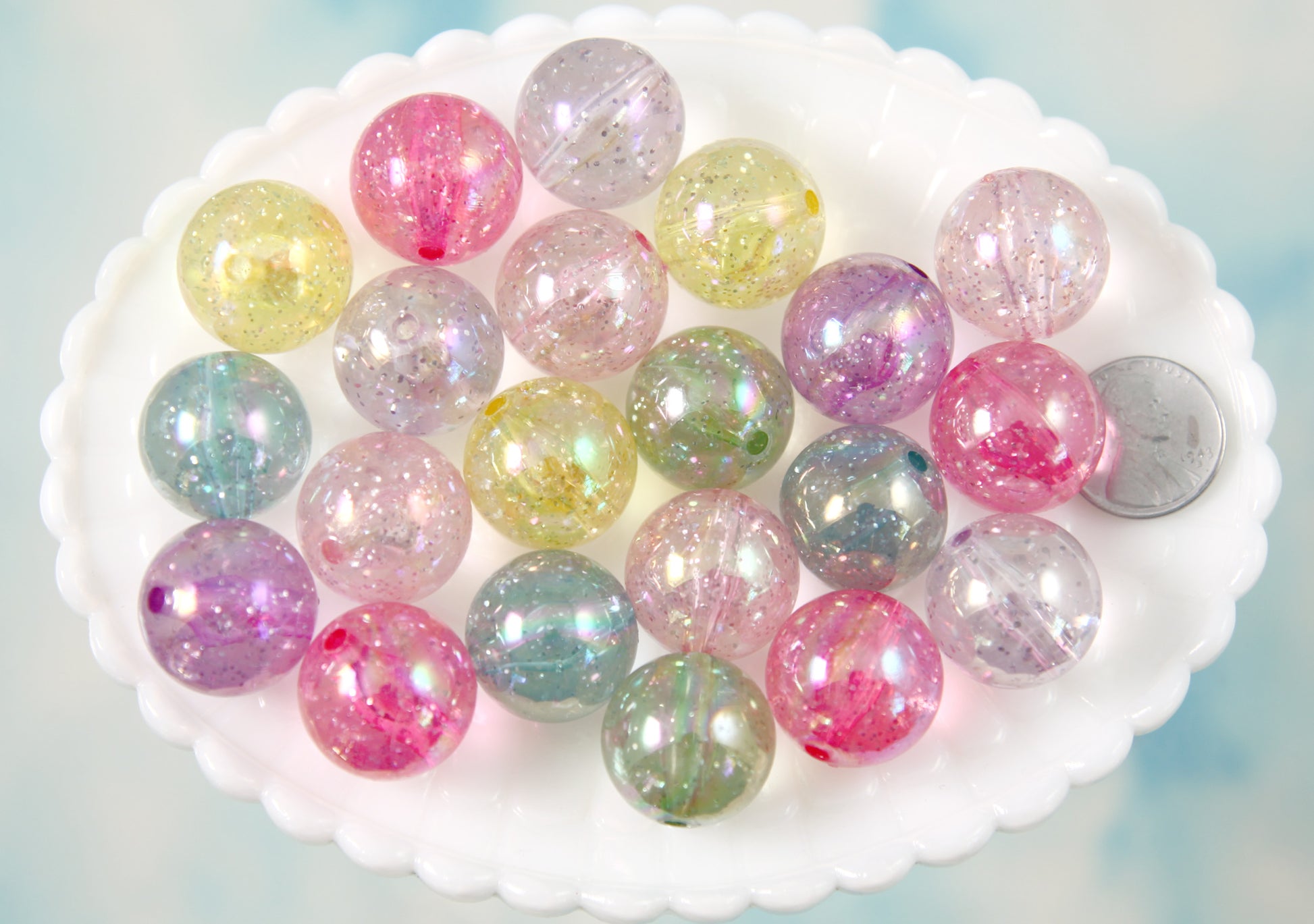 Cat Beads - 18mm Pastel AB Kitty Bead Chunky Acrylic or Plastic Beads –  Delish Beads