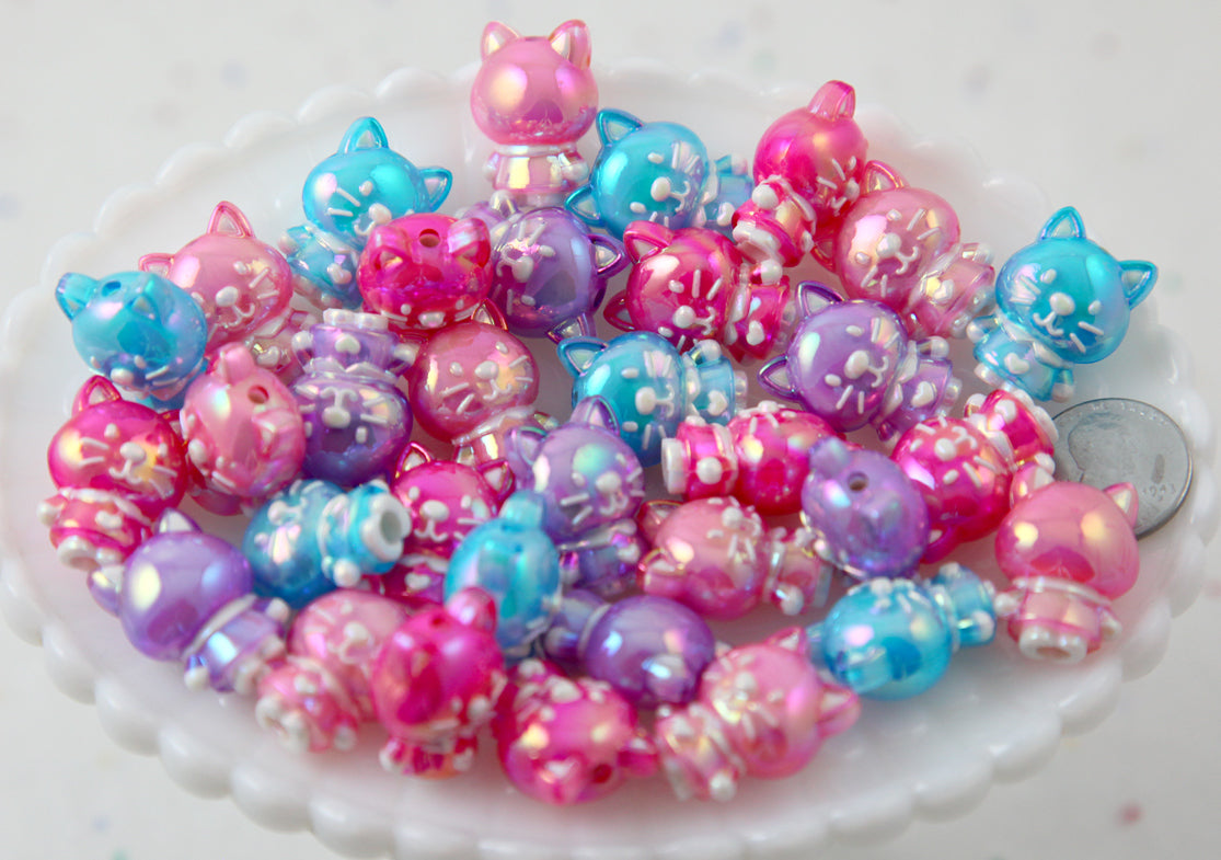 Pastel Gummy Bear Beads - 18mm Pastel Opaque Fake Gummy Bears with Hole for  Stringing - Fake Candy Resin Beads - 30 pc set